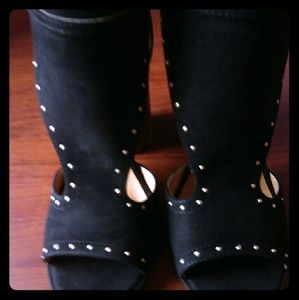 Black Blocked heel sandal